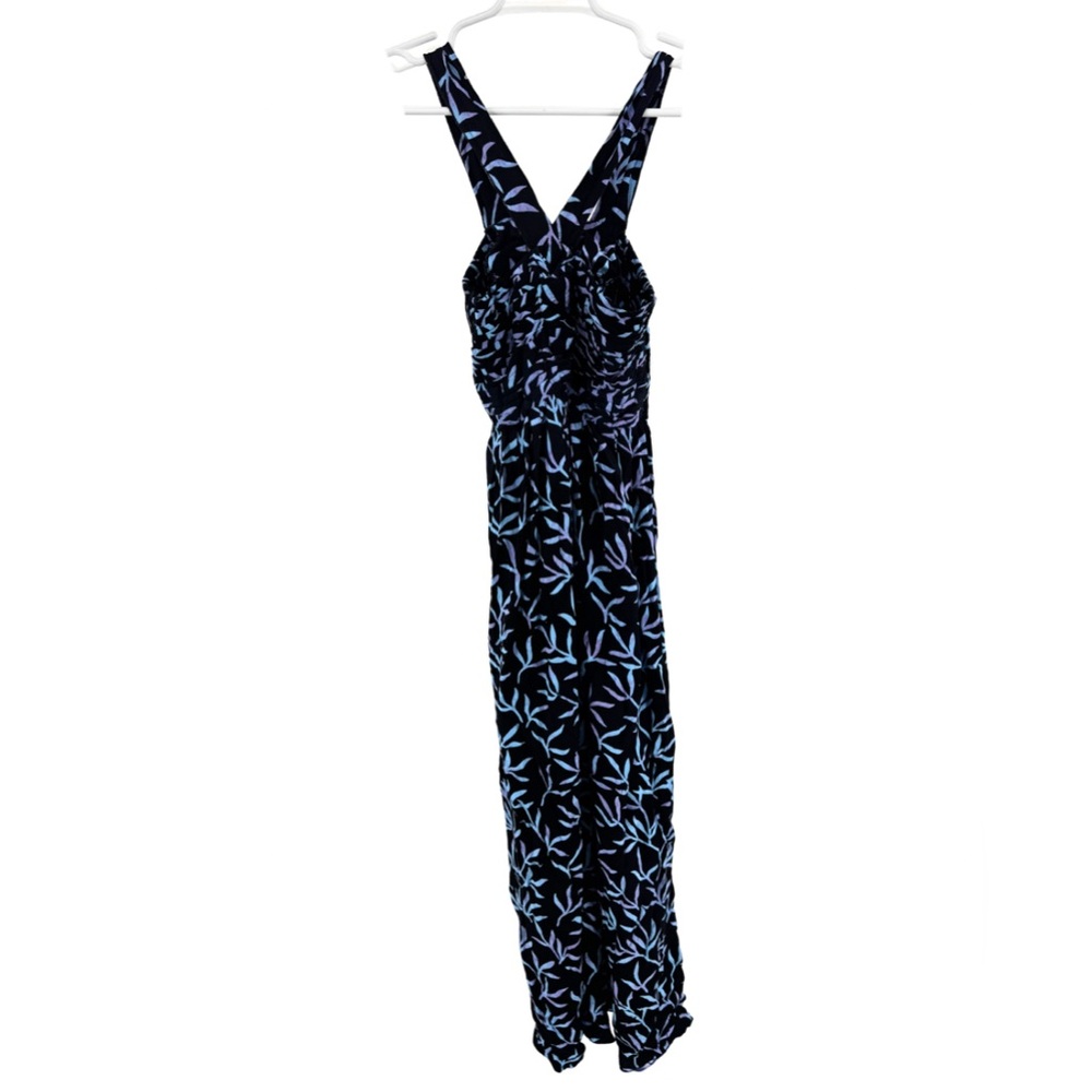 Hula Hula Hawaii Women's Blue Black Midi sundress smocked coral vacation summer